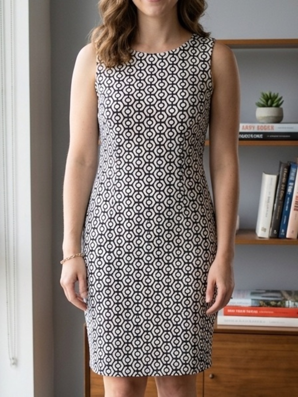 Mario Serrani Geometric Pattern Dress
